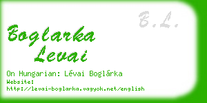 boglarka levai business card